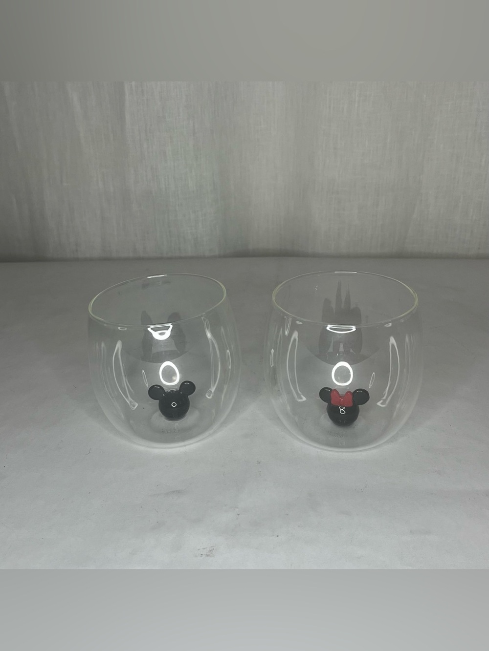 Minnie and Mickey matching wine cups